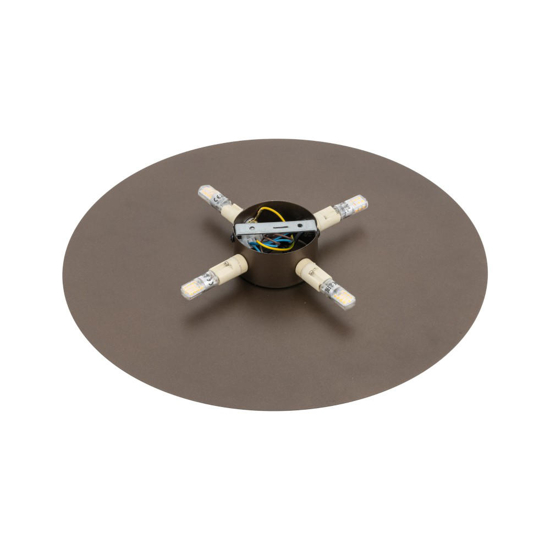 Applique disco 40cm marrone da parete moderna